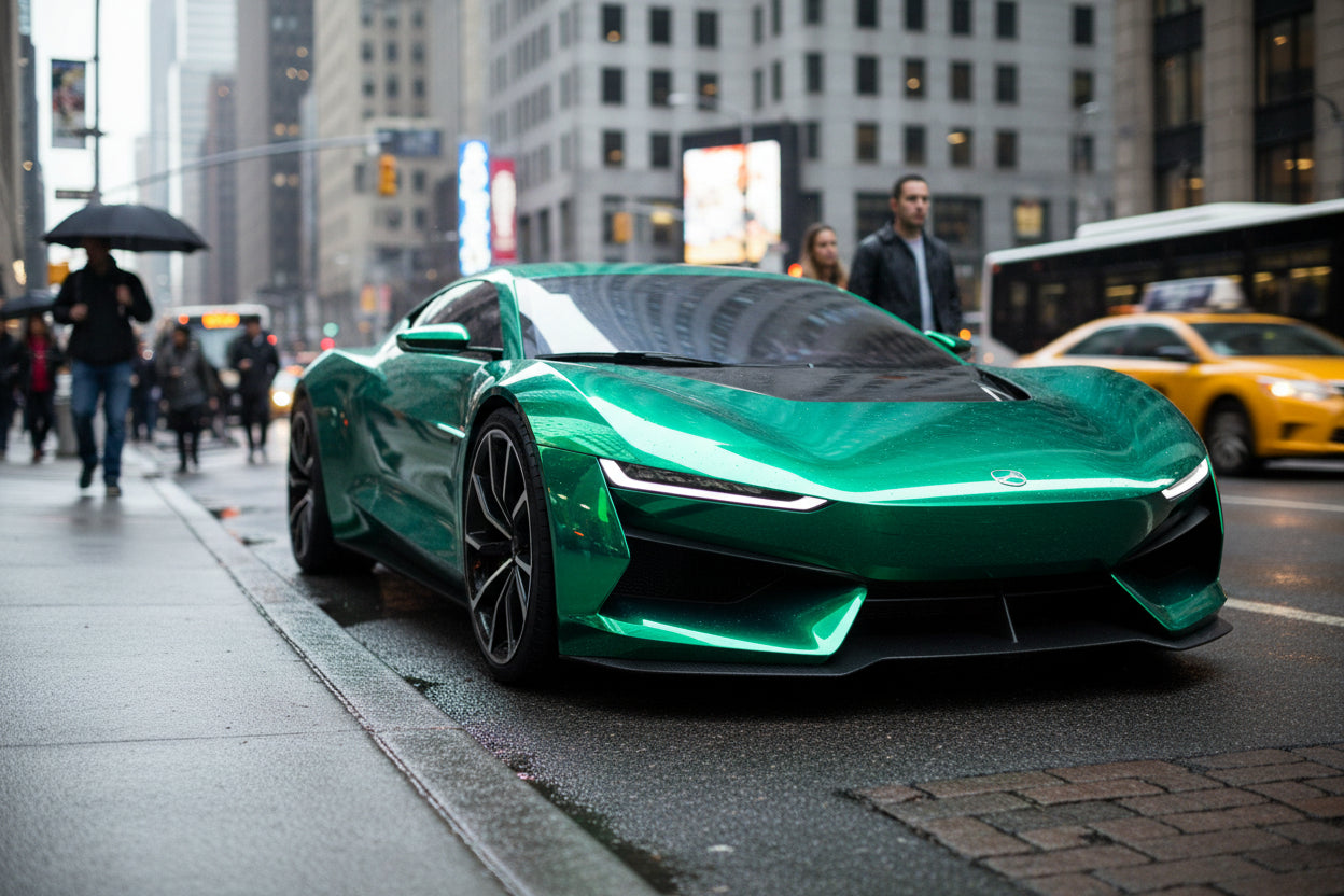 Chrome Metal Emerald Green Premium PPF (Dry/Wet Install)