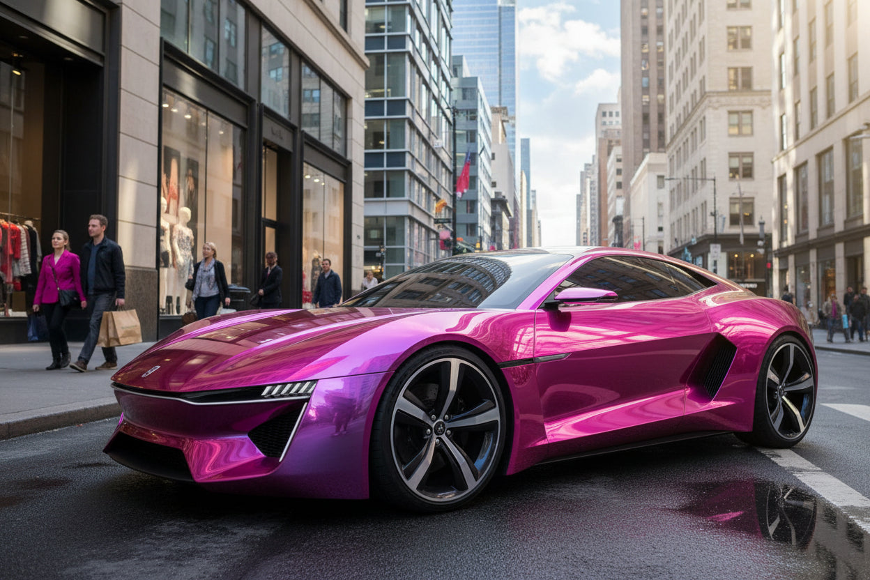 Chrome Metal Magenta Premium PPF (Dry/Wet Install)